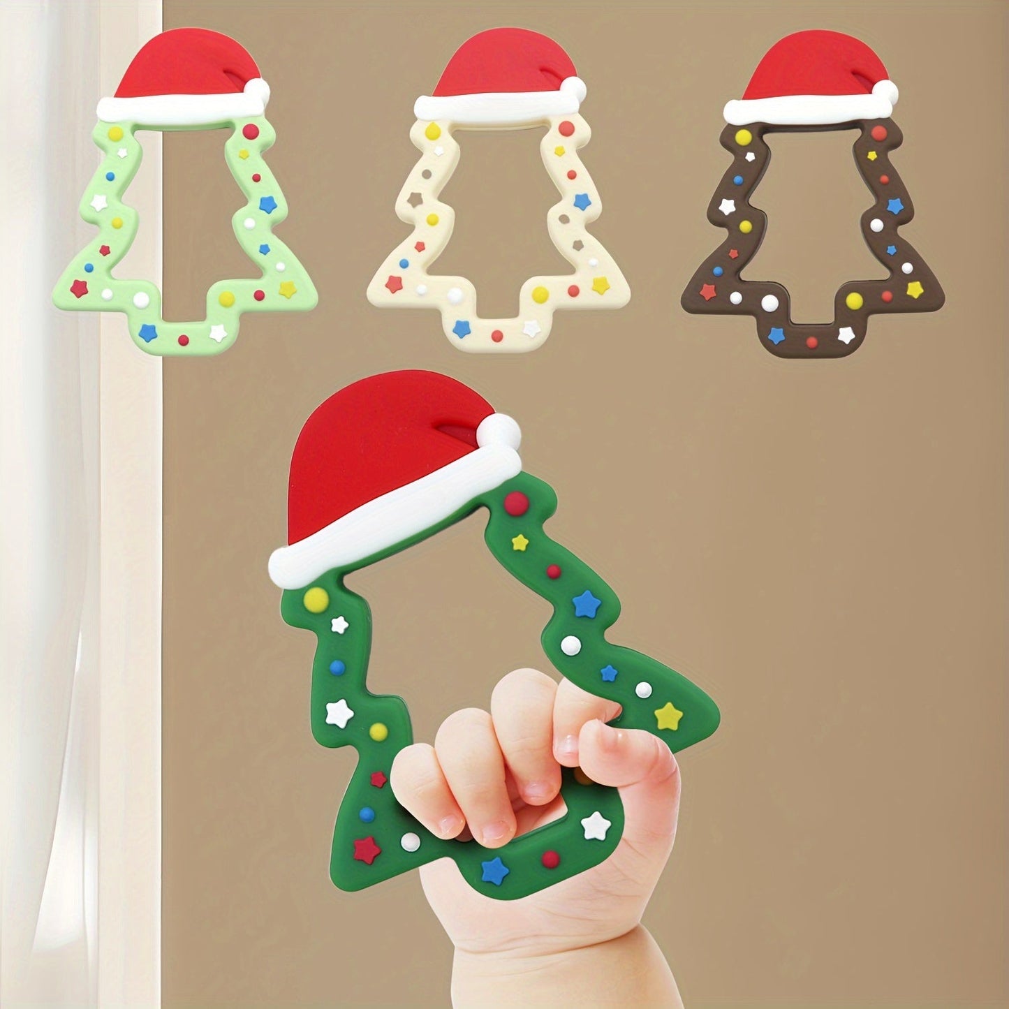 Youngsters will love our Christmas Tree Teether! Made from food-grade silicone, this teether is easy to clean and makes the perfect holiday gift for little ones.