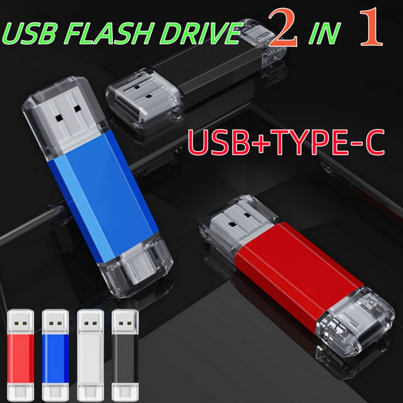 Dual C-Type USB Flash Drive with high speed interface, suitable for Android smartphones and tablets.