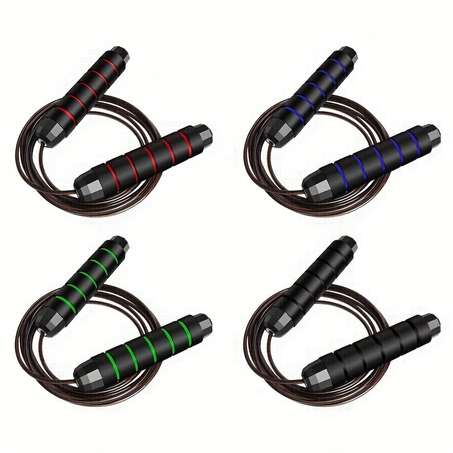 Jump rope with memory foam handle for effective cardio and weight loss training.