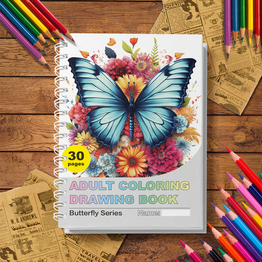 Butterfly Garden: A DIY Coloring Book for Adults - Relax and De-Stress with Artistic Coloring.