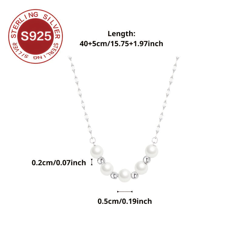 This exquisite pearl necklace is hypoallergenic and designed with a touch of luxury, perfect for women who appreciate high-end jewelry. A versatile and chic clavicle chain, it is ideal for special occasions like Valentine's Day or Mother's Day, and makes