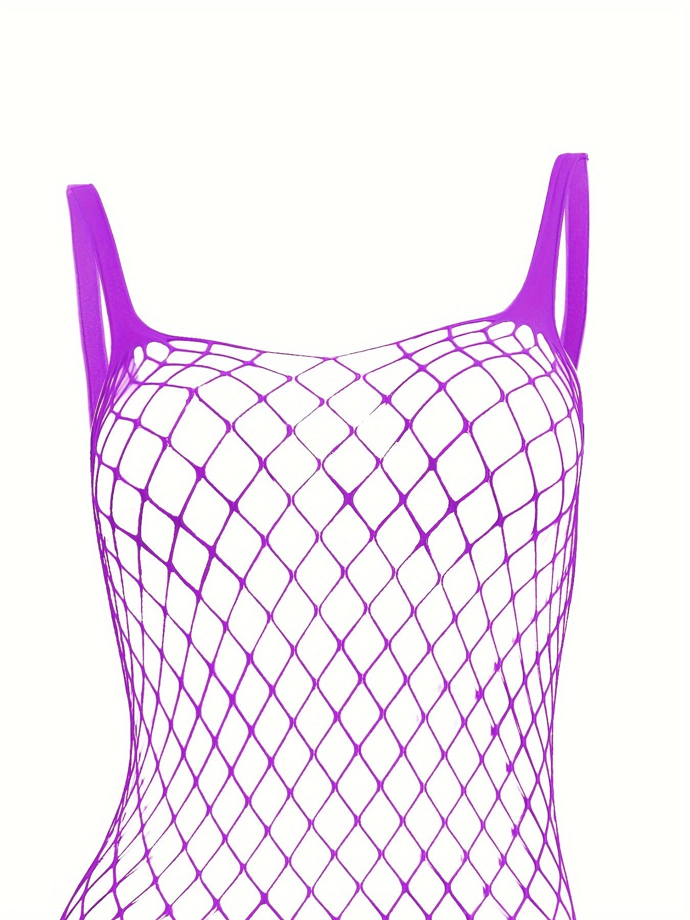 One-Piece Fishnet Lingerie: Sexy Mesh, Spandex Blend, Adult Size, Women's Wear