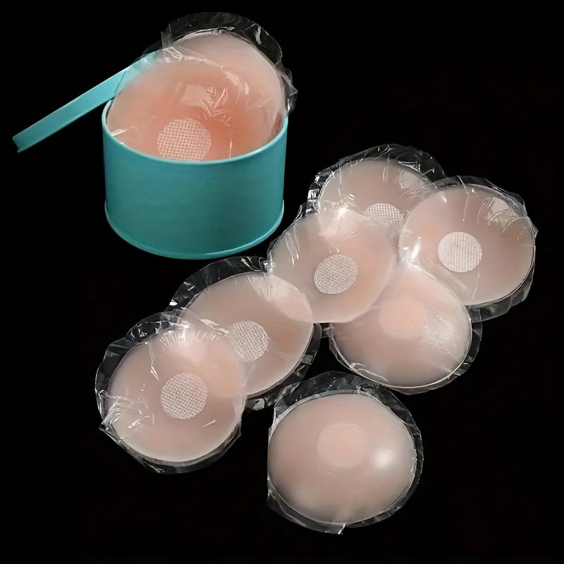 Silicone nipple covers: 6 pack of invisible, seamless, anti-slip adhesive petals for formal wear.