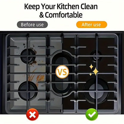 Set of 3 Gas Stove Protector Covers

- Non-Stick Design for Easy Cleaning 
- Universally Compatible 
- Helps Keep Stove Clean and Like New 
- Color: Black 
- Essential Addition to Your Kitchen Essentials