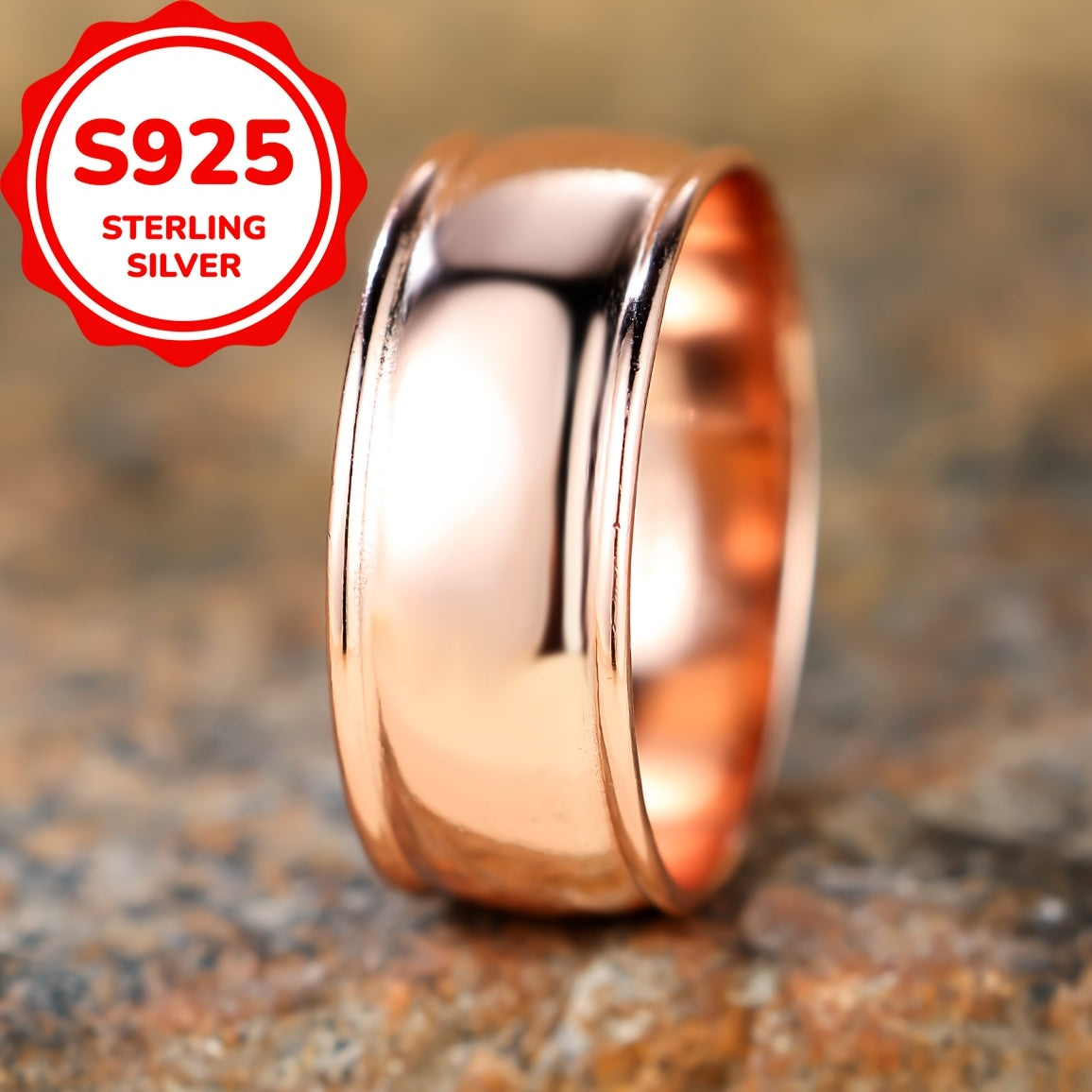 This trendy wide band ring is made of 925 sterling silver and features a polished surface in a trendy wheel shape. It is suitable for both men and women and can easily match your daily outfits. Weighing 3.9 grams, this stylish ring is a versatile