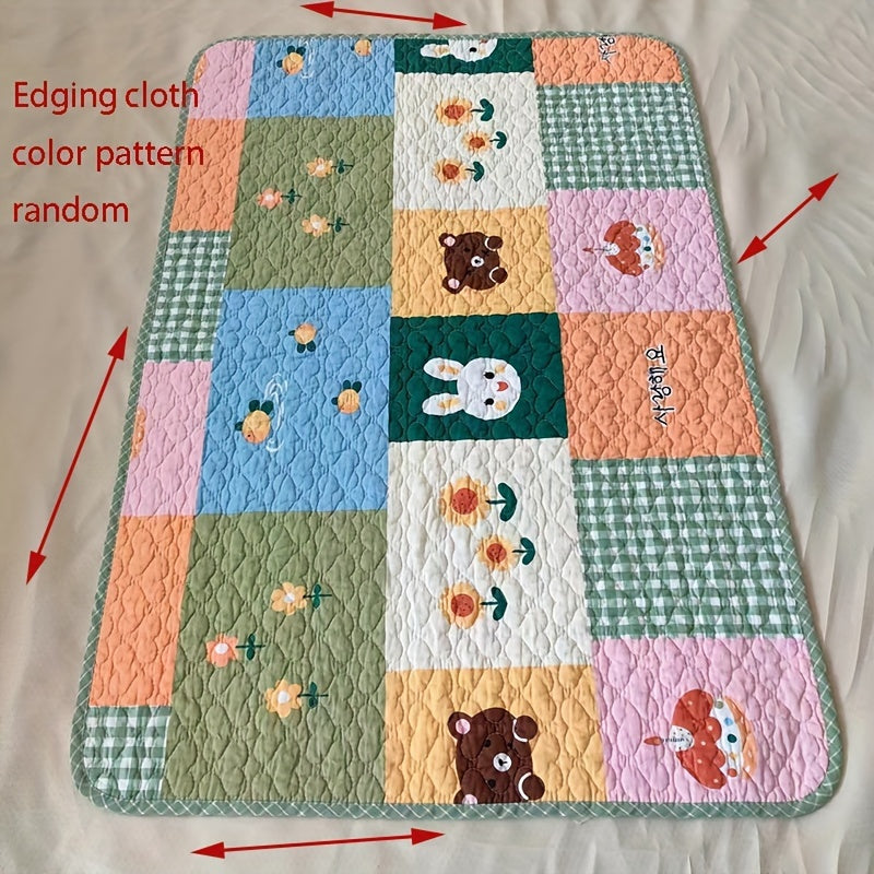 1 piece of a washable double-sided cotton diaper changing pad that can also be used as a mattress pad. Makes a great gift for Christmas, Halloween, Thanksgiving Day, New Year's, or Valentine's Day. Please note that the color of the lining and hemming is