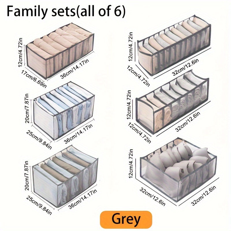 Organize your wardrobe with our variety of storage solutions, including transparent mesh bags for underwear and socks, foldable plaid boxes, and simple style drawer organizers. Perfect for storing children's clothes or as a Christmas, Thanksgiving, New