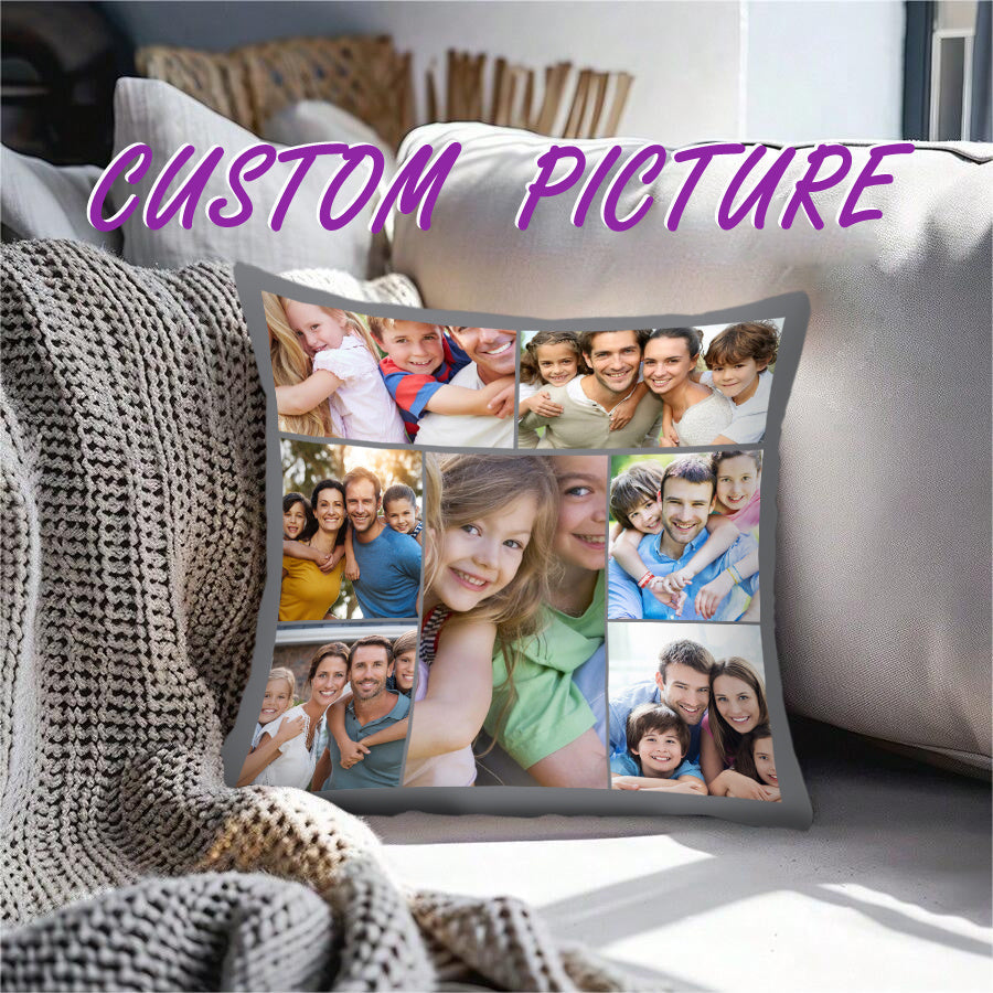 Customize your home decor with a 1-piece custom cushion cover. This DIY throw pillow is perfect for weddings, pets, babies, and Mother's Day gifts. The printed cover can be personalized for a baby room, featuring a single-sided print with no pillow core