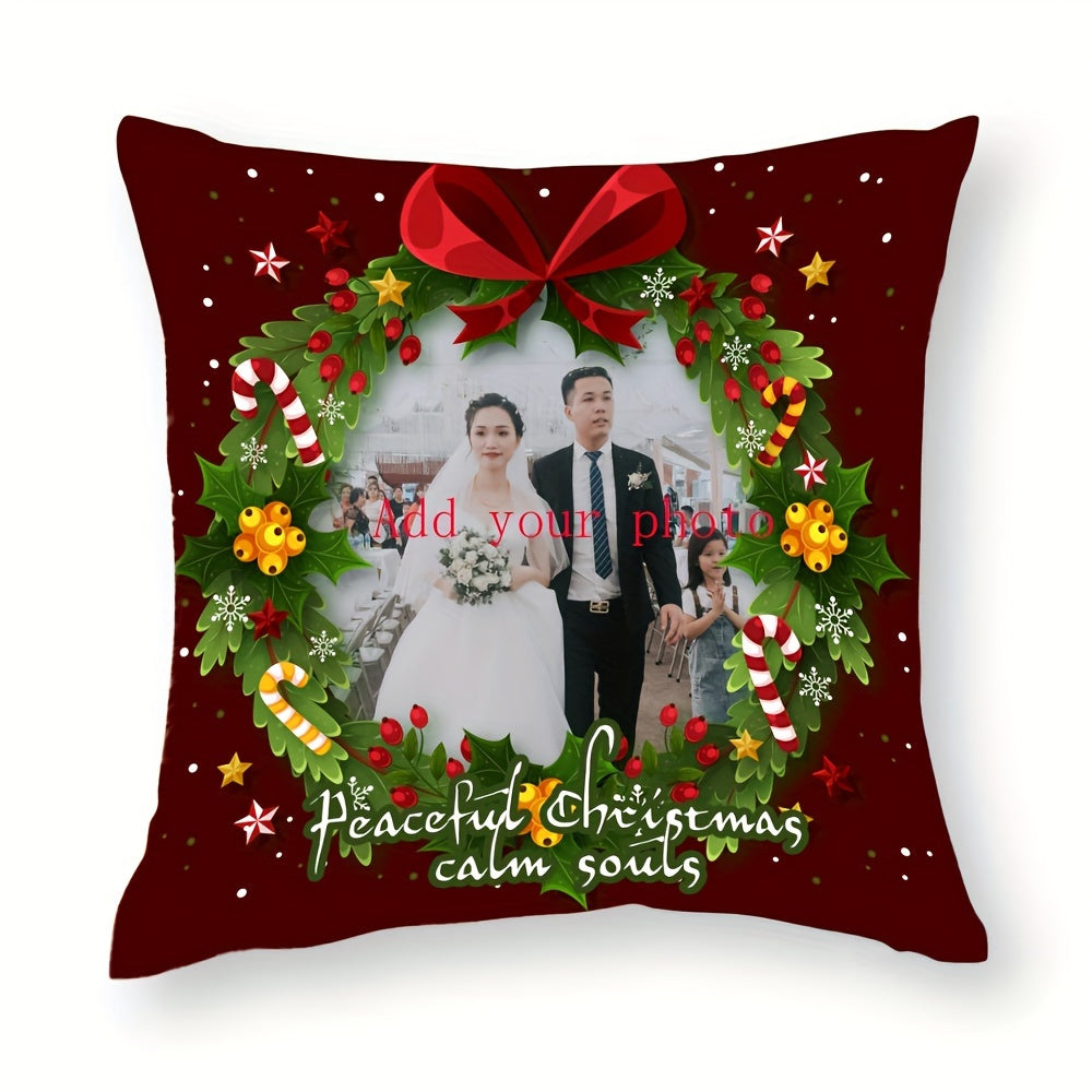 Personalize Your Christmas with a Custom Photo Pillowcase! Made of soft Short Plush Polyester with a Double-Sided Print, featuring your favorite pictures of Pets, Friends, and Family. Great for Holiday Gifts and Seasonal Room Decor. Suitable for Ages 14