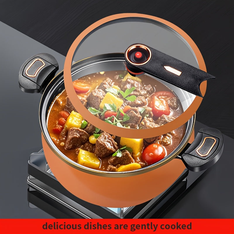 Large capacity soup pot, 26cm/10in, for cooking and stewing, can be used with gas and induction cookers.