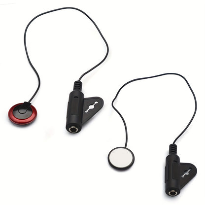 Dragonfly style contact microphone pickup for various instruments including guitar, violin, viola, cello, and banjo. Comes with a strap button hanger and piezo mic pickup.