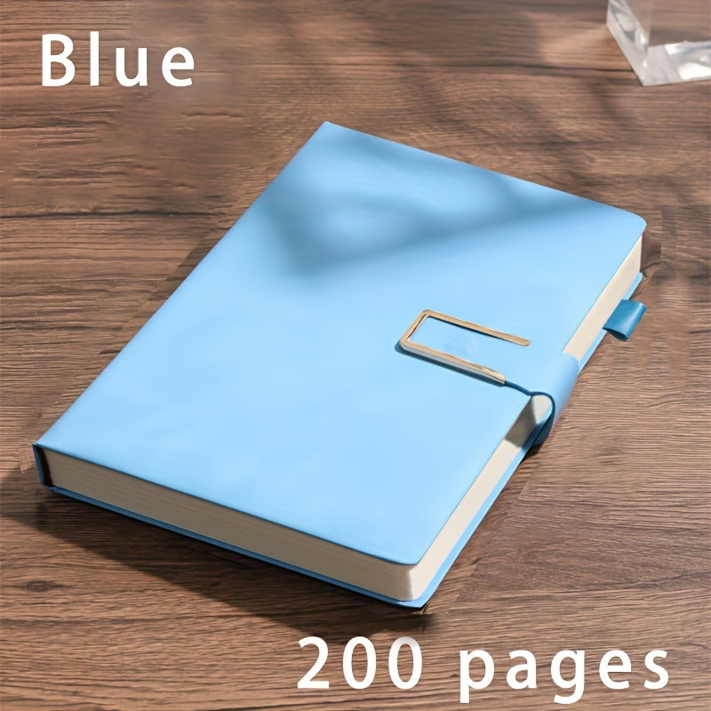 Customized A5 leather notebook with bookmark - Ideal for business and university use.