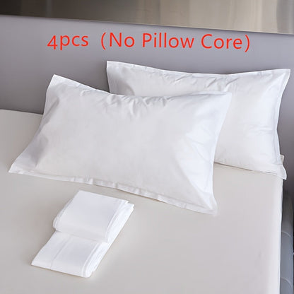 Set of 4 High-Quality Disposable Pillow Covers - Made with Durable, Breathable Non-Woven Fabric for Use in Hotels, Bedrooms, and Beauty Salons - Protects Against Dust and Stains, Insert Not Included