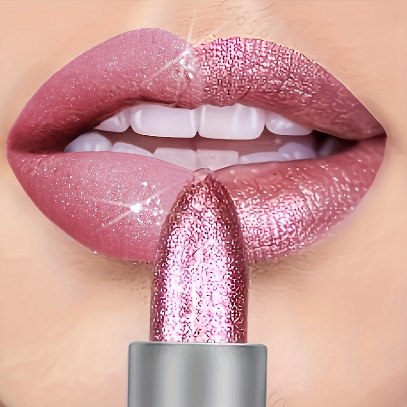 Sparkling purple tone, long-lasting glitter lipstick for combination skin adults in ≤100ml moisturizing jelly formula.