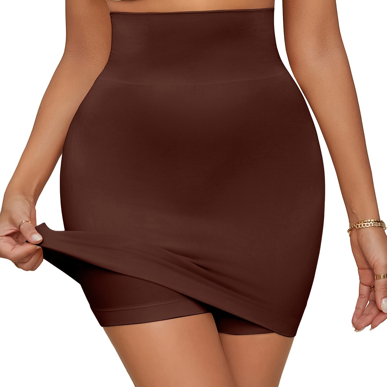 High-waisted skirt pants for women designed to prevent exposure, fitting and sexy with a pencil skirt style and built-in shorts.