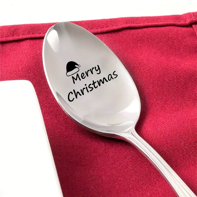 Personalized engraved logo stainless steel gift spoons - the perfect Christmas gift for couples, friends, and families to use during gatherings.