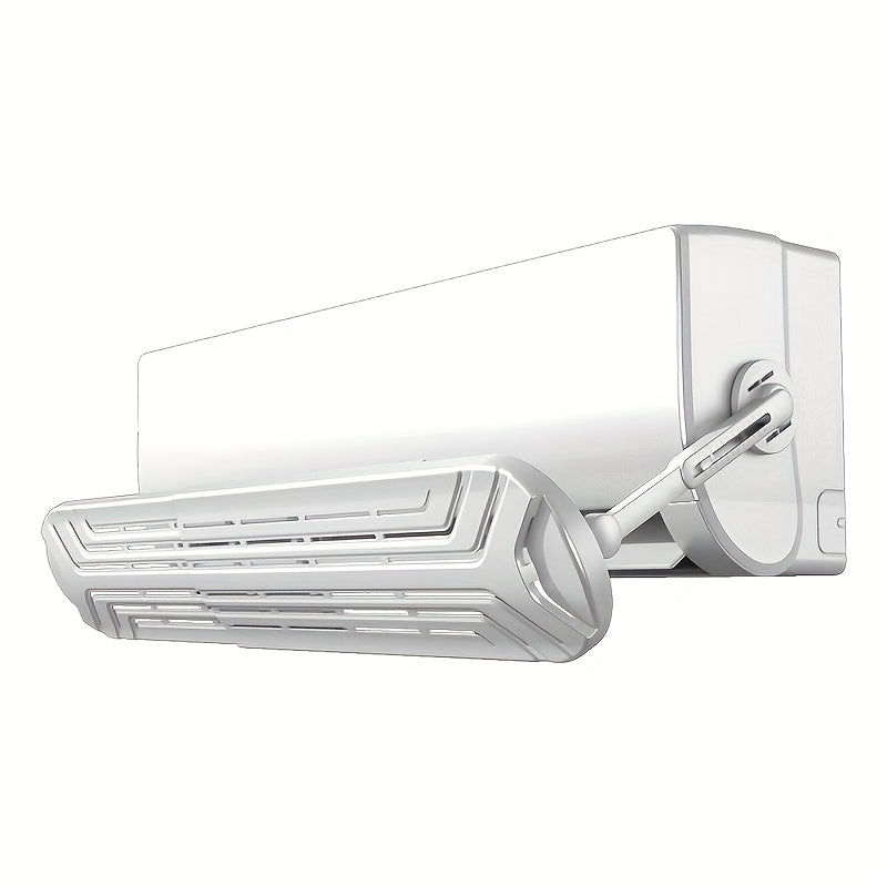 Universal Wall-Mounted Air Conditioner Sunshade - UAO, Plastic Wind Deflector for Air Outlet, Energy-Efficient Cold Air Guide Baffle with No Electricity Required.