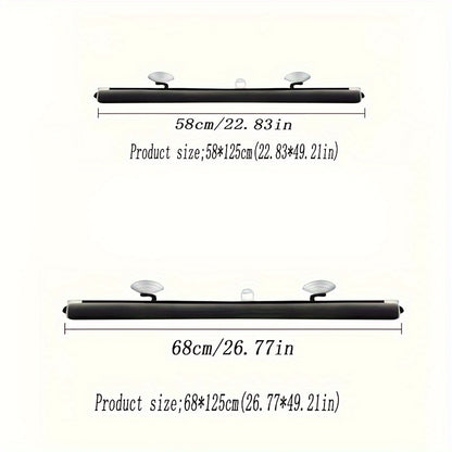 Automatic PVC sunshade for vehicle front window. Provides sun protection and heat insulation. Easy to store. 1pc.