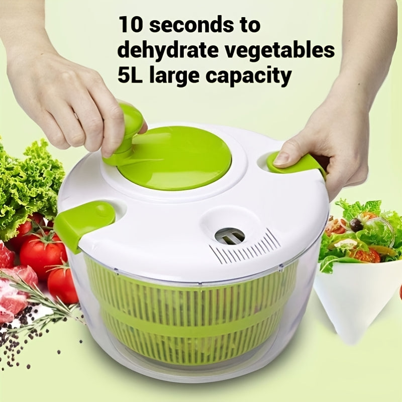 1pc Multi-Functional Plastic Salad Spinner: No Electricity Needed