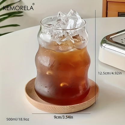 KEMORELA 4/6pcs 17OZ Wavy Glass Drinking Cups, Irregular Shaped Reusable Water Glasses, Multipurpose Iced Coffee Cups, Machine Washable, Home Kitchen Drinkware, 500ML

KEMORELA glass cups: 4/6pcs, 17oz, irregular shape, reusable, multipurpose for iced