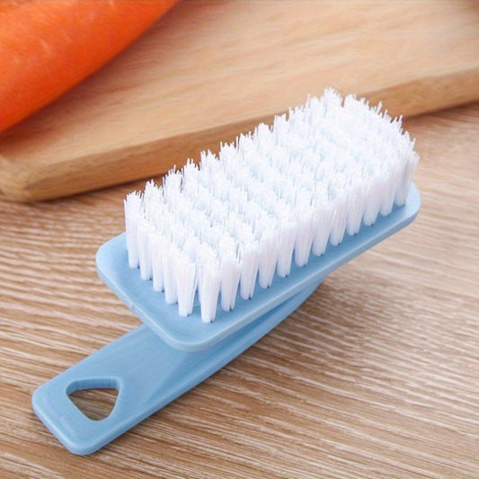 Multipurpose Plastic Cleaning Brush with Handle - Ideal for Cleaning Vegetables, Fruits, Kitchen, Bathroom, Living Room, Car, and Clothes - Doesn't Require Electricity