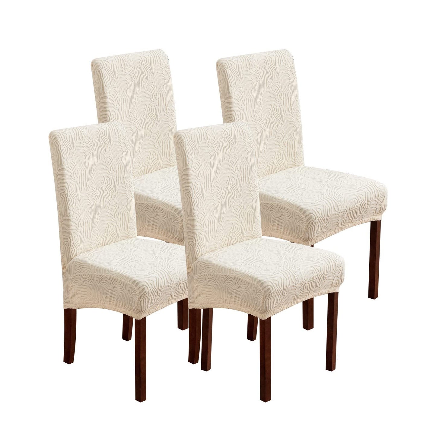 4 pieces of stretch dining chair slipcovers for home decor protection.