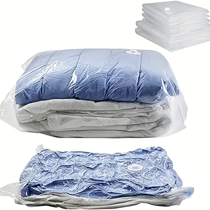 Set of 8 Vacuum Storage Bags that measure 39.88*59.94cm. These bags are compatible with all types of vacuum cleaners and can be used to store clothes and bedding, saving space and keeping them dustproof.