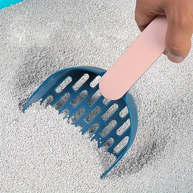 Large and small cat litter shovel set for pet toilet cleaning.