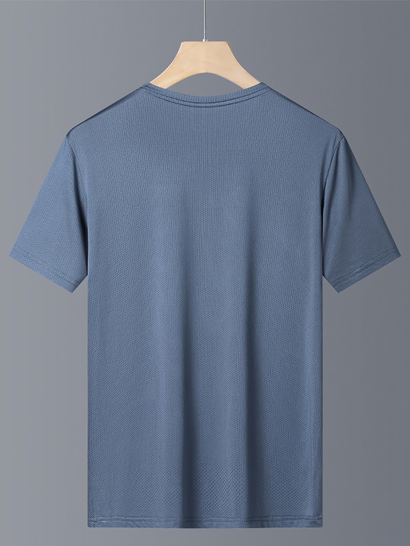 5 Men's Quick-Dry Athletic T-Shirts made of breathable polyester & elastane blend, perfect for summer workouts & casual wear.