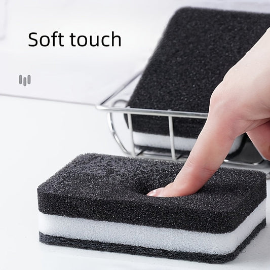 Pack of 12 Double-Sided Kitchen Cleaning Sponges - Natural Sponge Dishwashing Scrubbers, Resistant to Oil & Grease, Versatile for Bathroom, Toilet, Wall, and Floor Cleaning.