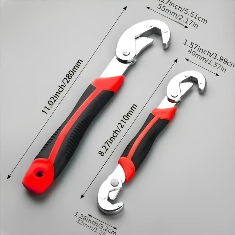 1pc Universal Adjustable Wrench with Non-Slip Grip, Stainless Steel