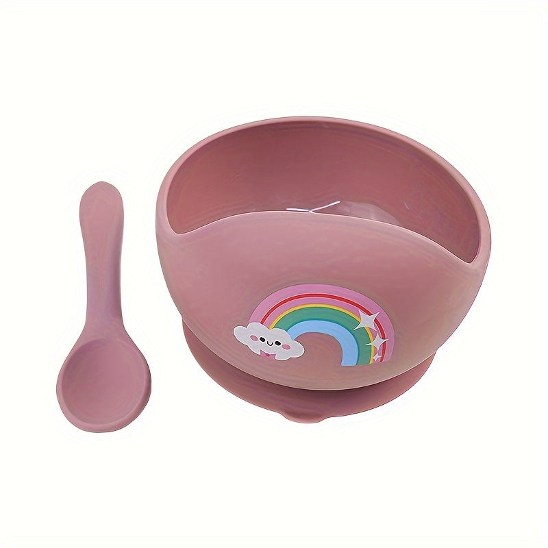 TYRY.HU offers personalized Customized Baby Bowl with Suction, featuring a 2-piece set of silicone bowl and spoon. These BPA-free self-feeding utensils are perfect for your little one. Personalized name option available.