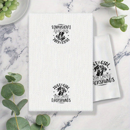 ”Set of 2 45.72X66.04 cm Pet-themed Kitchen Towels, ideal for drying dishes or using as Christmas gifts in kitchens, restaurants and hotels.