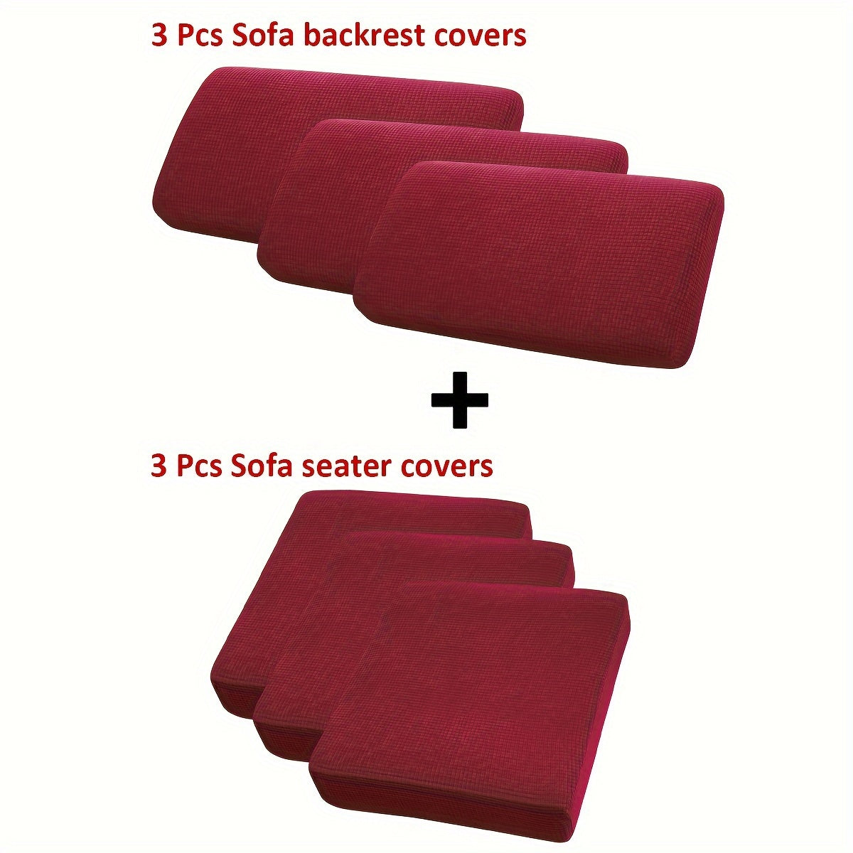 Waterproof corn grain material sofa cushion covers, set of 2 or 6 pieces, protect furniture and enhance home decor.