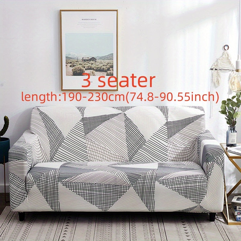 1 Printed Sofa Cover with 1 Free Cushion Cover