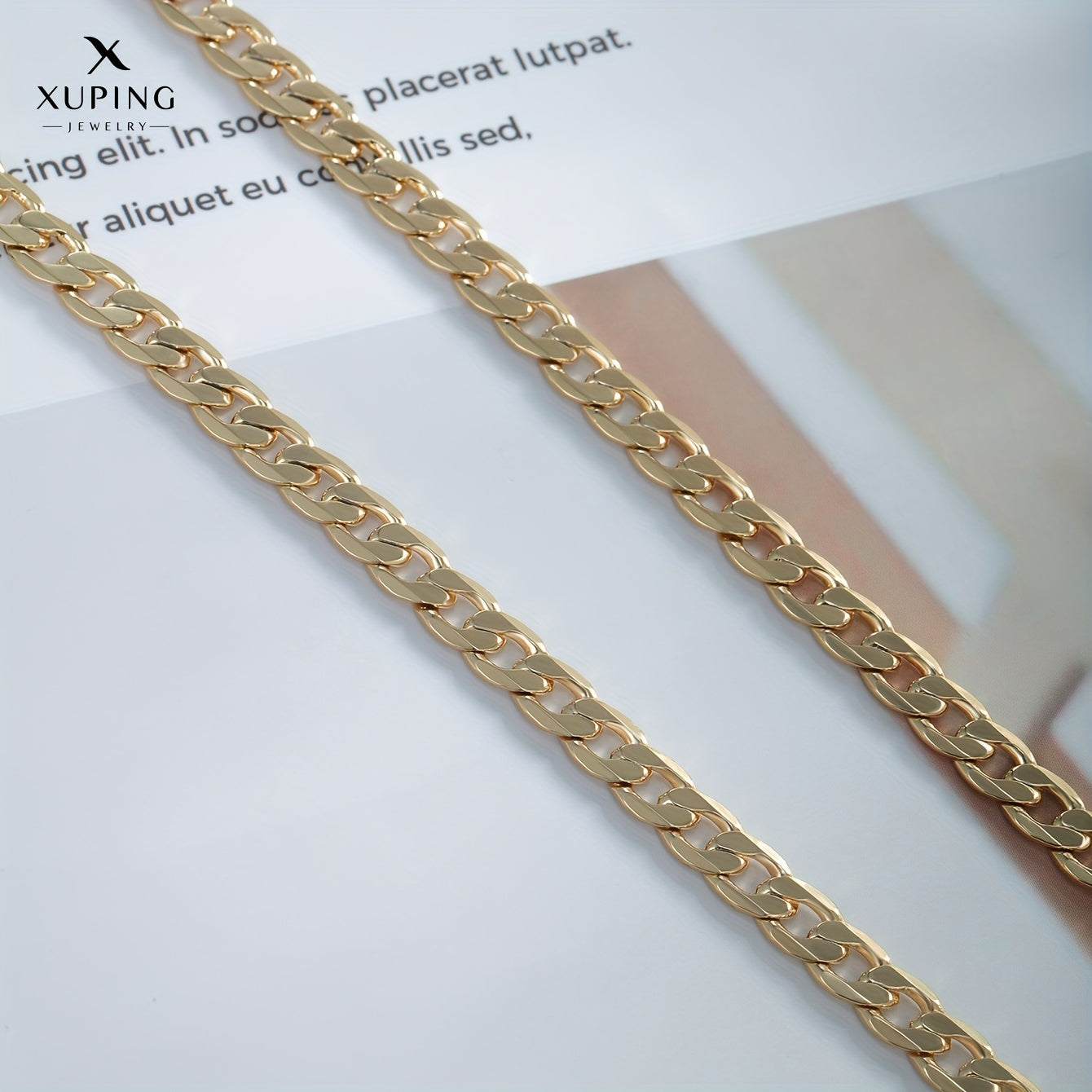 Over-the-top High Street Fashion Statement: Chunky Cuban Chain with Gold Plating for Men