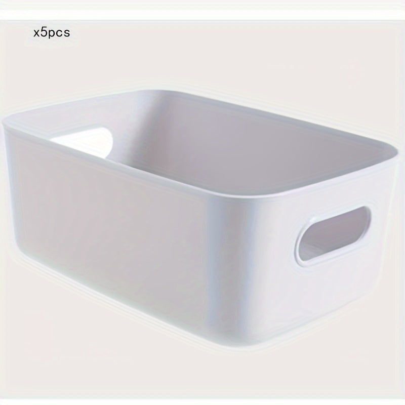 Durable plastic organizer for cosmetics, kitchen items and snacks.