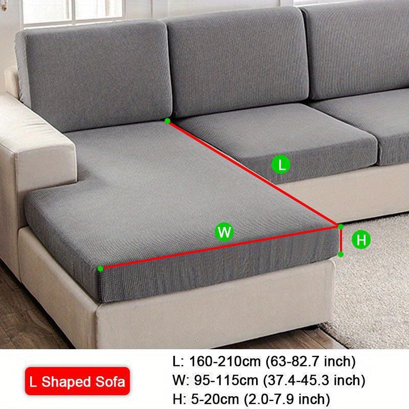 Waterproof Jacquard Sofa Slipcover protects furniture with elastic cover. Polyester material enhances home decor.