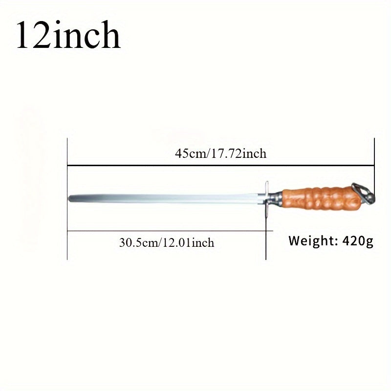 Manual Professional Stainless Steel Knife Sharpener with Extra Fine Grit Sharpening Rod, Segmented Fixation, and 245 Thread Precision - Convenient Kitchen Tool for Sharpening Knives Without Electricity.