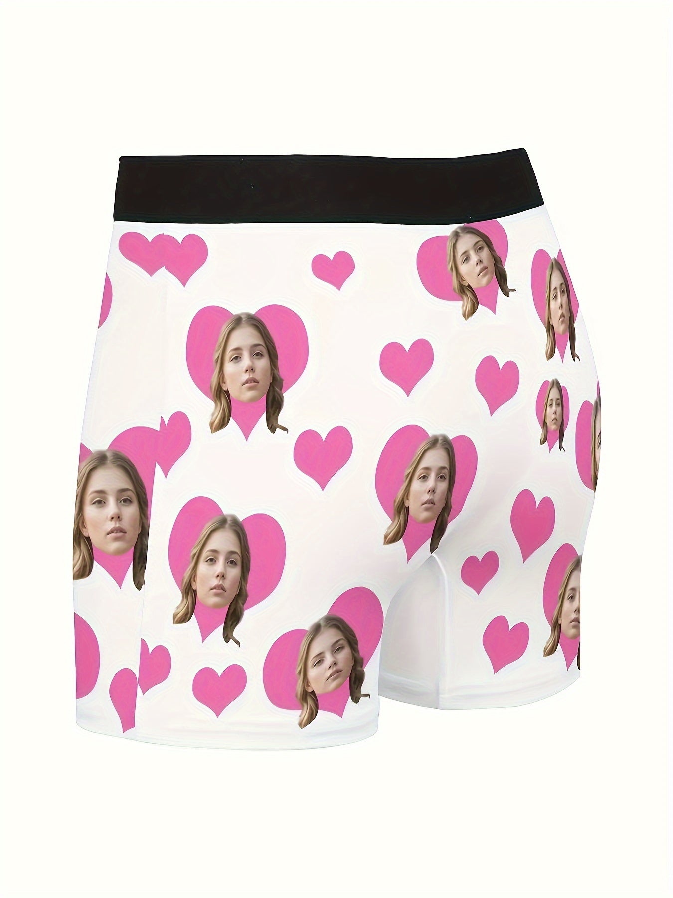 Customized photo boxer briefs, featuring a humorous design with medium stretch knit fabric. Made of 95% polyester and 5% spandex, this is a perfect gift for Dad, Husband, or Boyfriend.