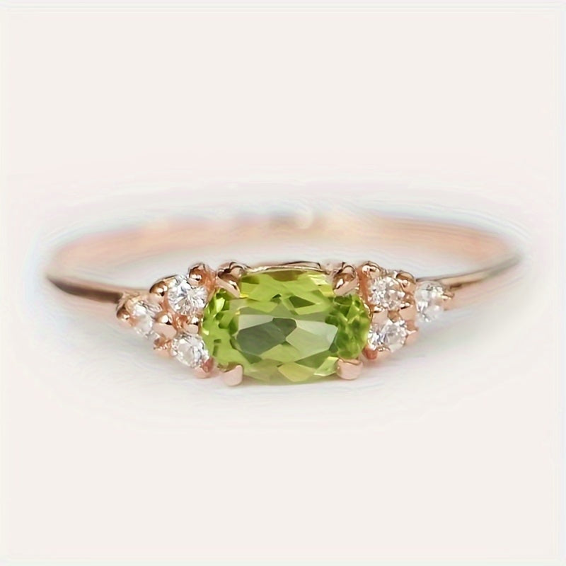 Timeless and sophisticated, this Peridot and zirconia 925 Silver Ring is the perfect accessory for women. Ideal for weddings, parties, and evening events, it is versatile and suitable for all occasions.