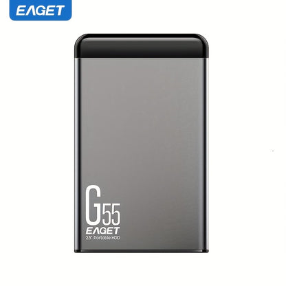 Eaget 6.35cm Portable External Hard Drive with USB 3.0, Durable Metal Enclosure and 500GB/1TB Options for High-Speed Mobile Storage on PCs, MacBook, PS4/5, Xbox, Smart TVs.