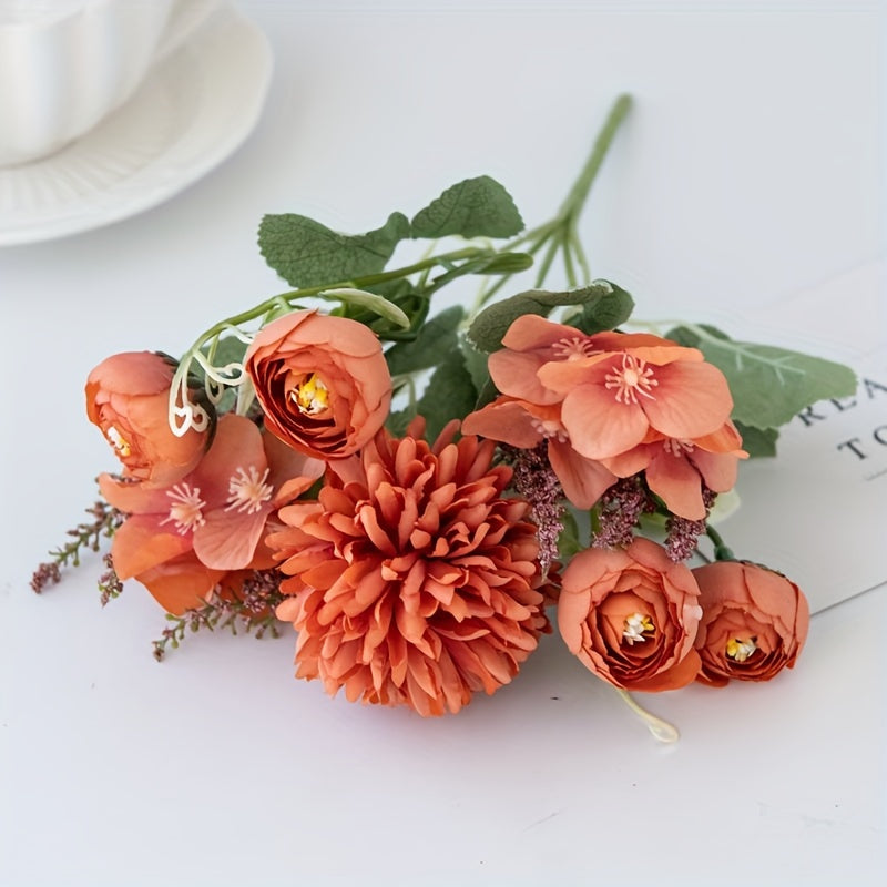 1/3pcs of simulated roses and plastic chrysanthemums for various decoration purposes such as birthday parties, home decor, vase decoration, garden display, windowsill decoration, bouquets, weddings, and bride's bouquets.