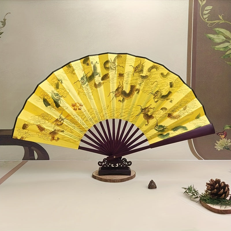 Stylish Chinese Traditional Folding Fan - Made of Bamboo, Ideal for Cooling in Summer & Photography, Perfect Chinese Style Photo Prop