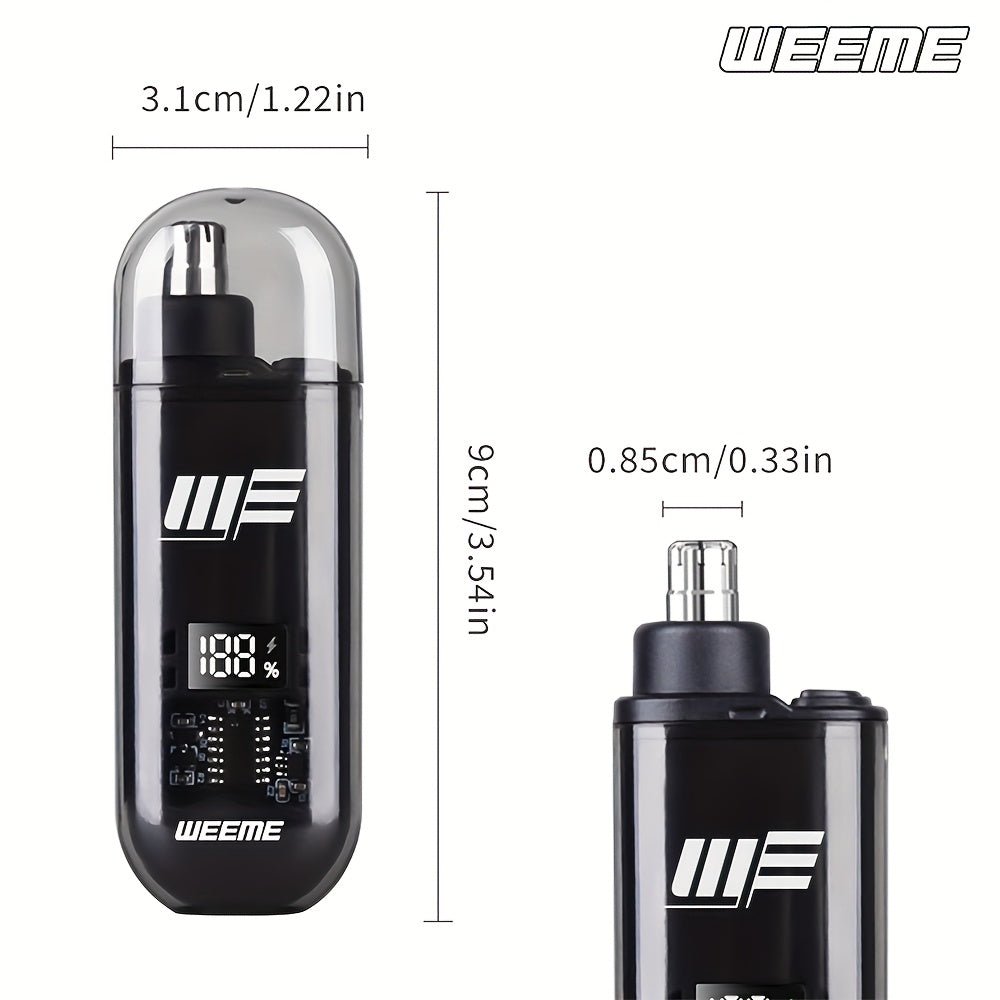 Weeme offers an exquisite USB rechargeable men's ear and nose trimmer in orange, green, or black with an LCD display for precise trimming. Perfect for Valentine's Day, Spring Festival, and