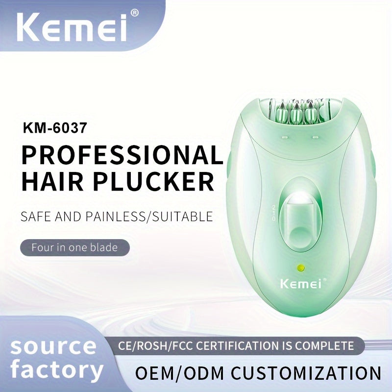 Набор для ухода за женщинами Komei Hair Remover KM-6037 с USB-бритвой, четырехв одном для полного тела и скраба для ног