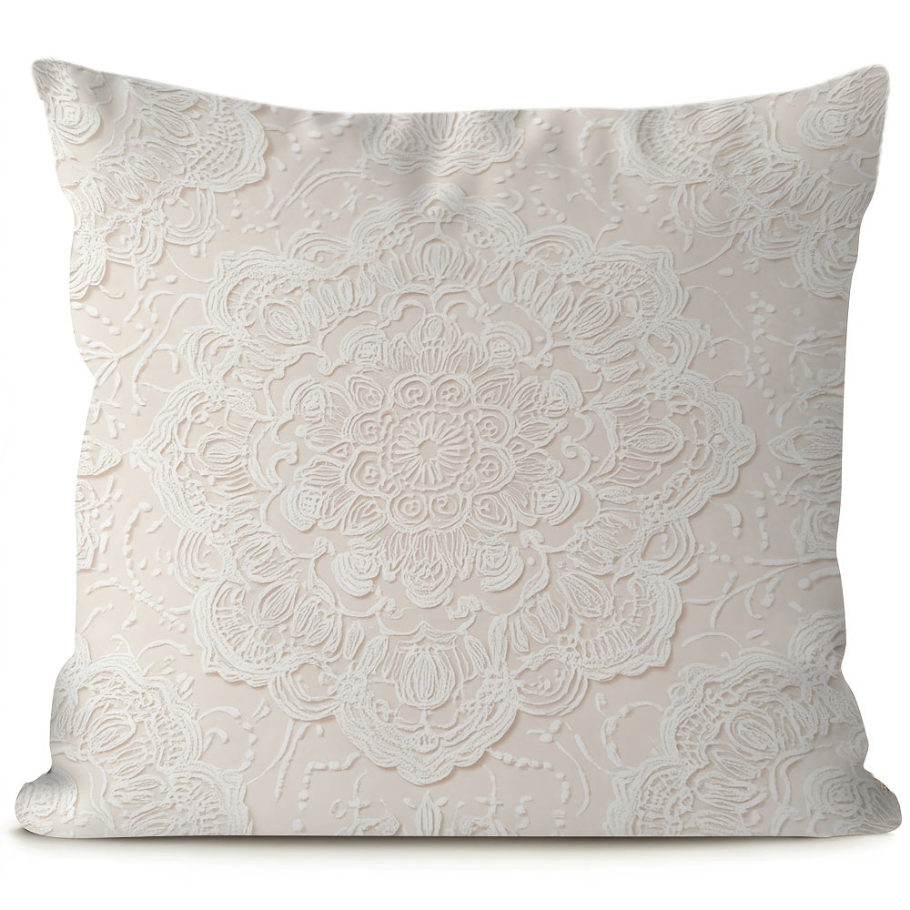 Luxurious Double-Sided Printed Pillow Cover in 1 Piece, made with Soft Short Plush Polyester Fiber and featuring a Zip Closure. Perfect for adding a touch of Christmas or Easter Farmhouse Decor to your Office Couch or Outdoor space. Please note that this