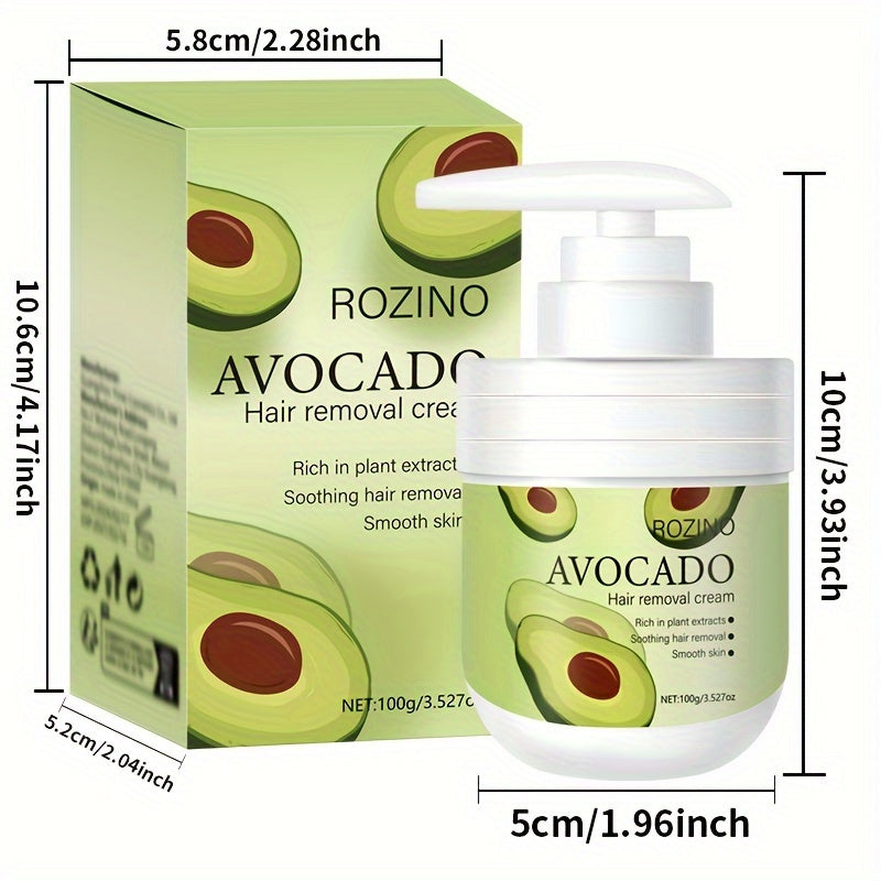 Avocado hair removal cream is plant-based, gentle, painless, and residue-free.