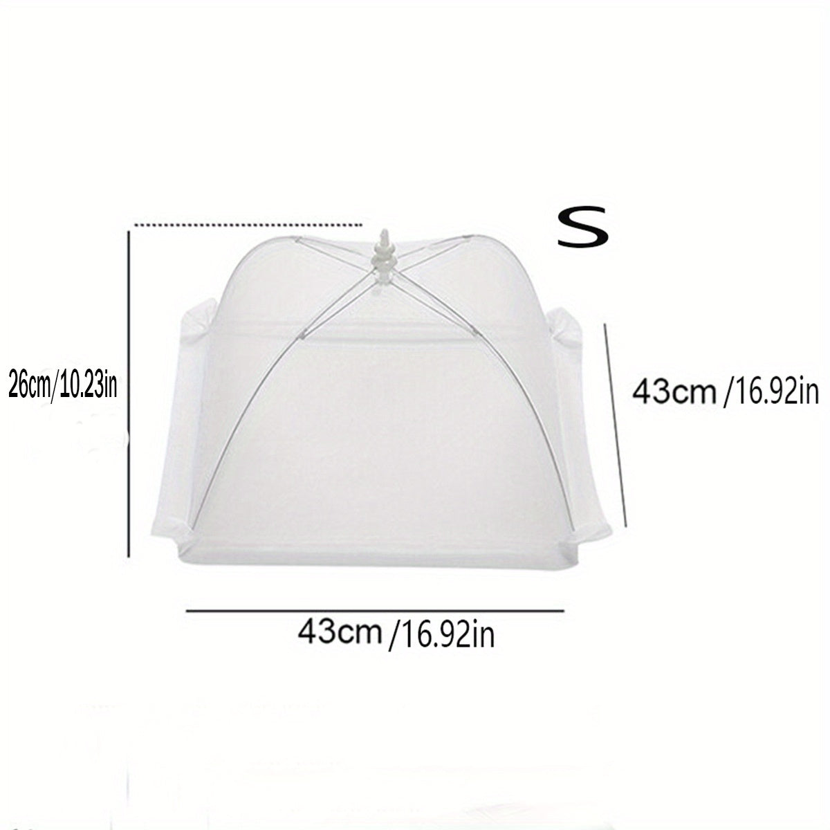 Foldable food mesh cover, anti-fly mosquito protection for meals, breathable umbrella cover for vegetables and fruit, kitchen accessory.