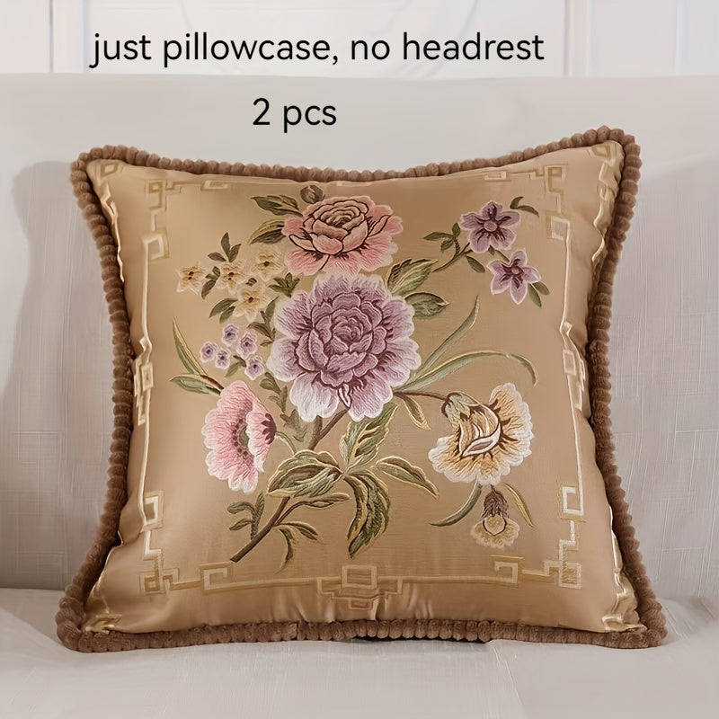 High-precision chenille European pillow case featuring jacquard embroidery, suitable for various settings, ideal for home decoration.